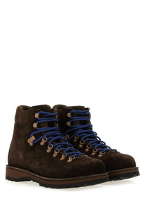 Brown suede hiking boots diemme men’s boot rock vet brown with vibrant blue laces and brass eyelets