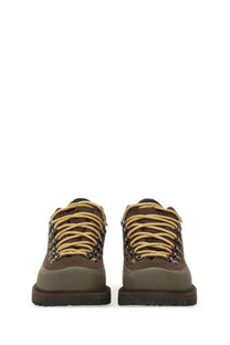 Diemme men’s low hiking shoe rock brown with brown leather upper tan laces metallic eyelets and rugged sole