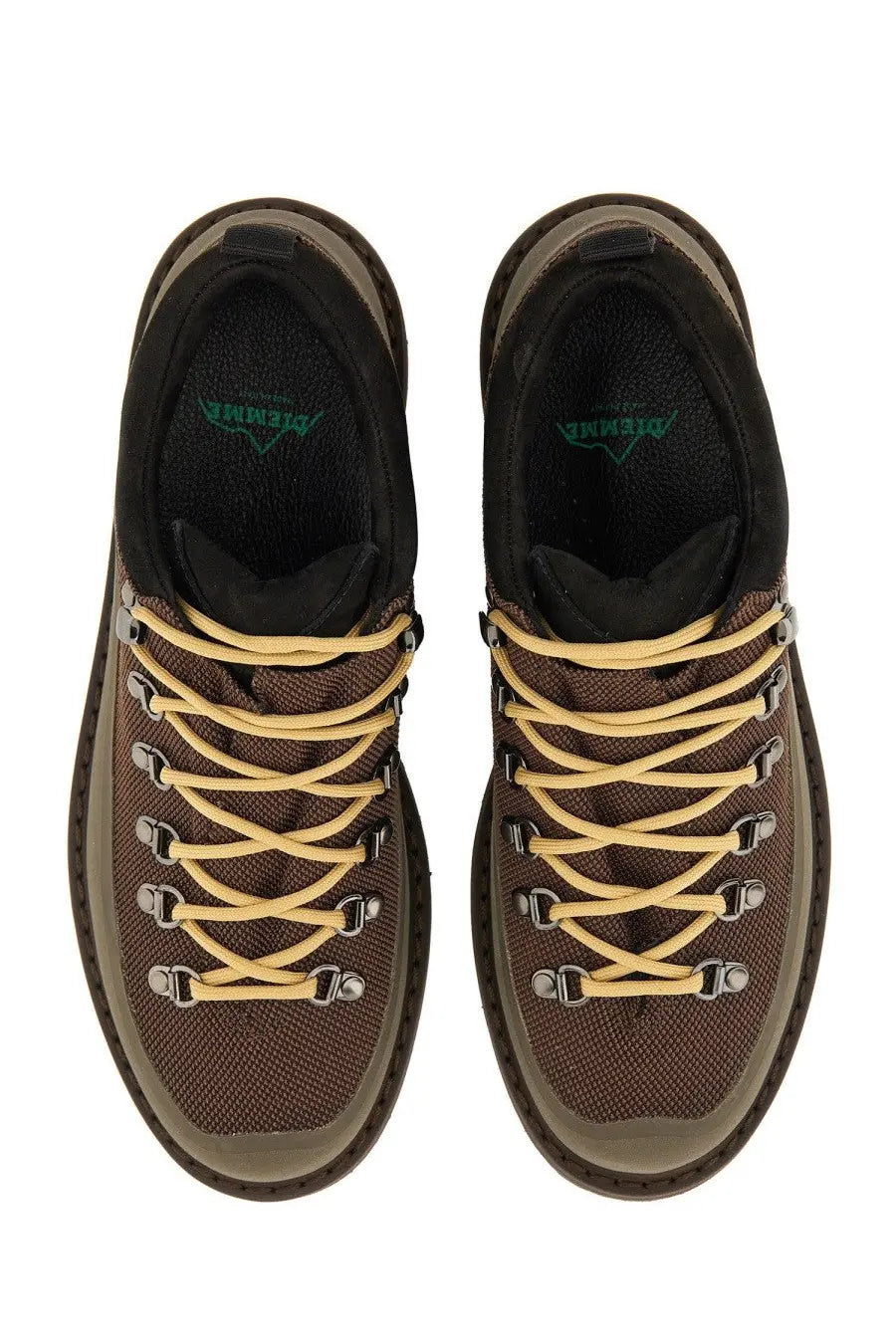 Diemme men’s low hiking shoe rock brown with brown suede mesh upper tan laces and durable rubber sole