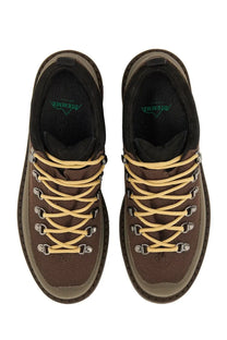 Diemme men’s low hiking shoe rock brown with brown suede mesh upper tan laces and durable rubber sole