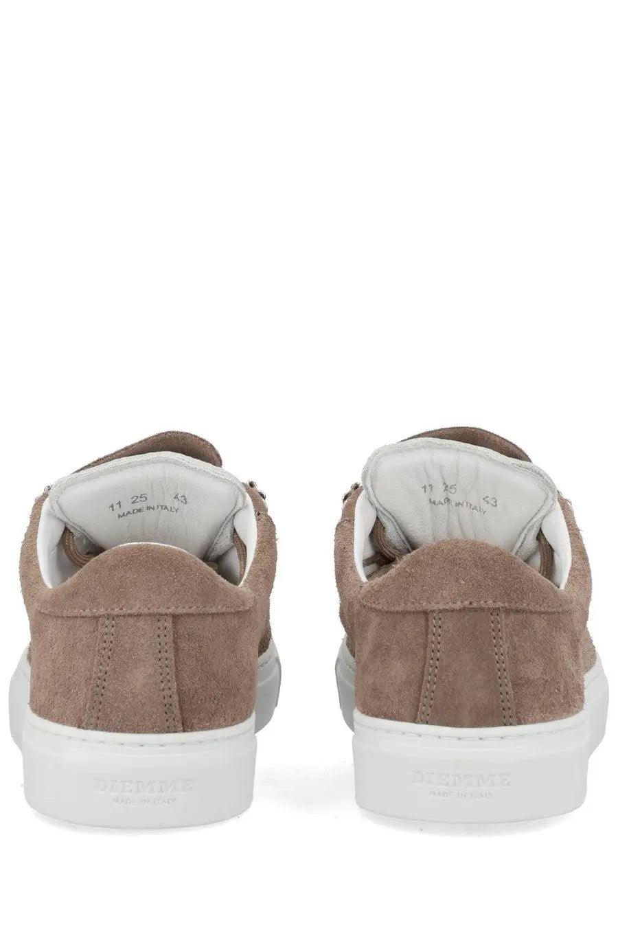 Diemme men’s marostica low sneaker beige tan suede with white rubber sole and minimalist design front view