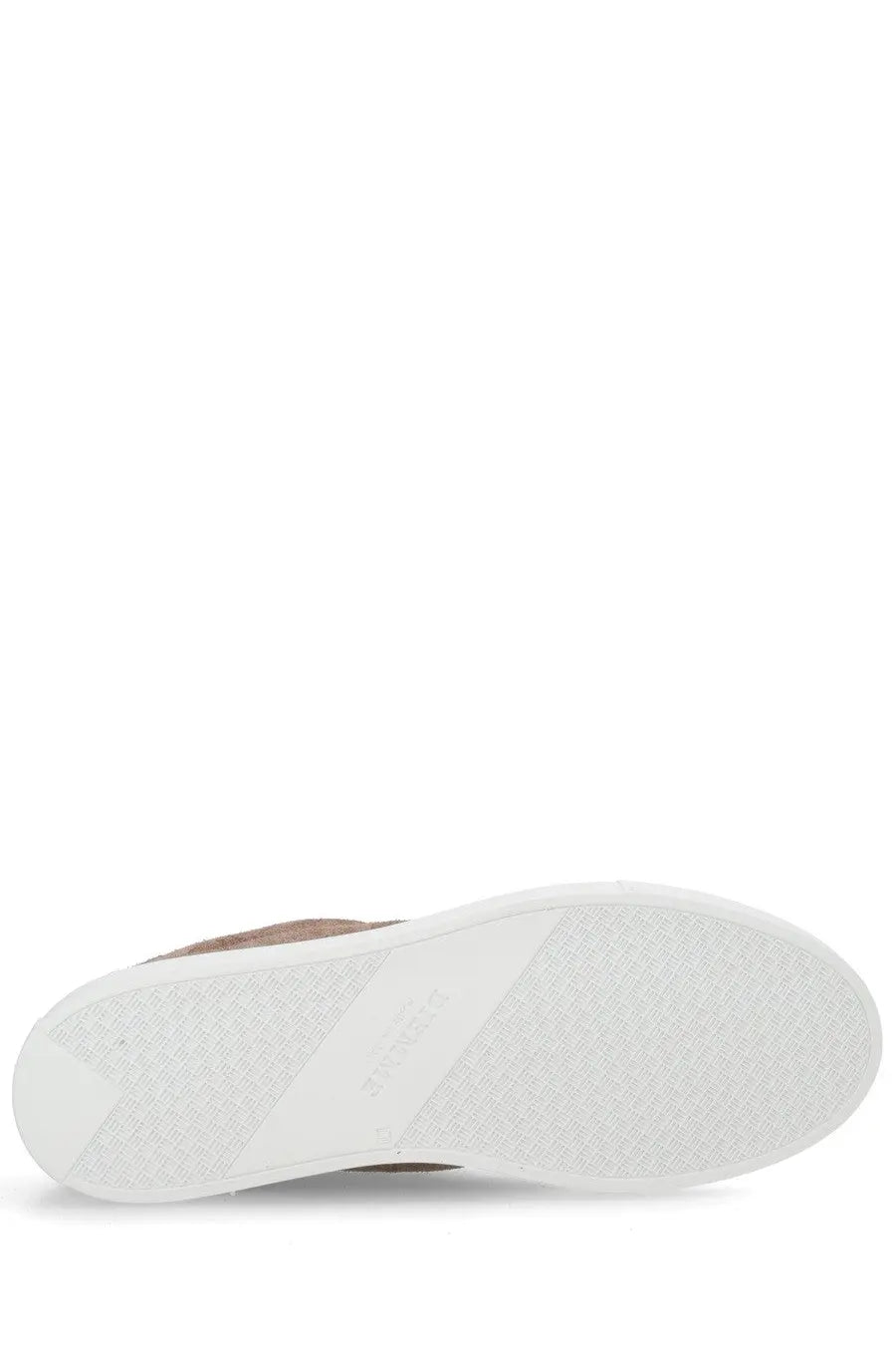 Diemme mens Marostica low sneaker beige with white rubber sole featuring subtle textured pattern and diagonal stripe design