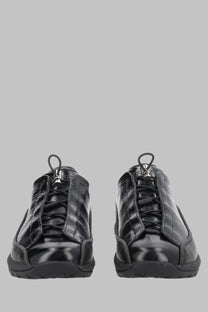 Diemme men’s sneaker licata in pelle lucida black glossy black patent leather sneakers with black laces