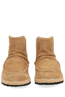 Diesel men’s boot Lukas Akb beige tan suede ankle boots with plush interior and braided espadrille-style sole