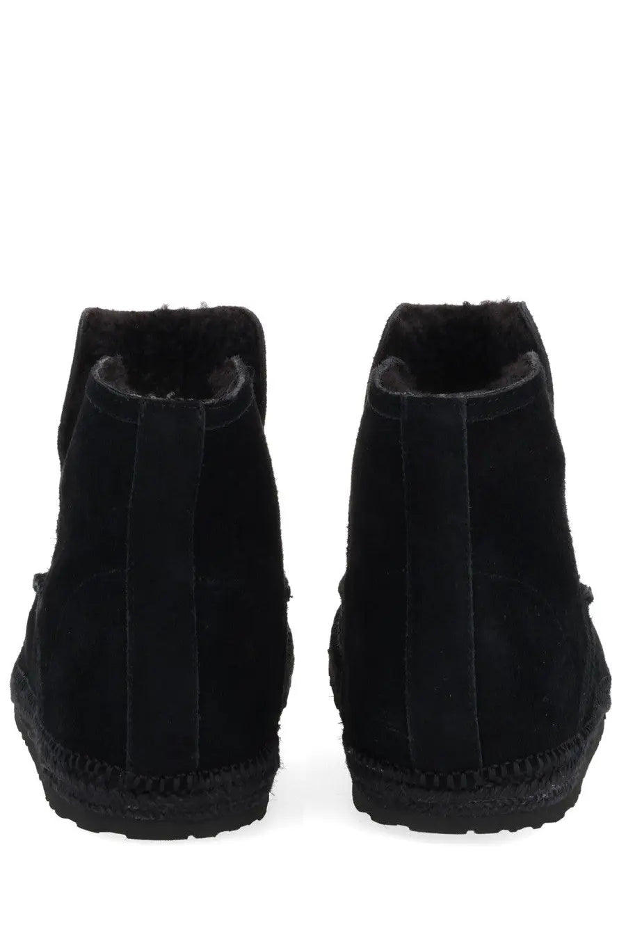 Diesel men’s boot lukas akb black suede ankle boots with plush fleece lining and woven espadrille style sole