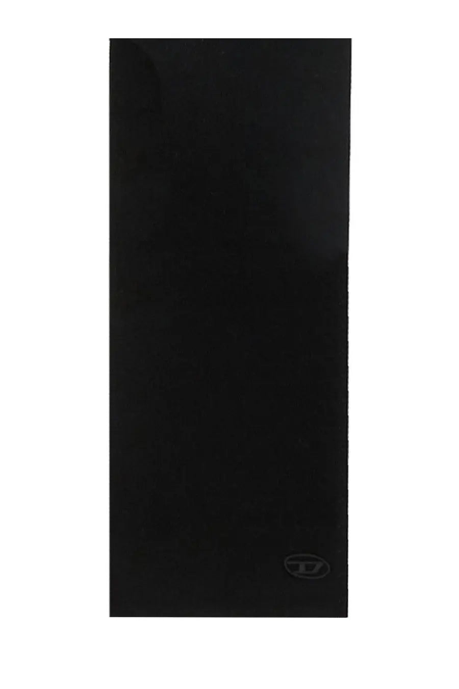 Black rectangular yoga mat with subtle sheen and small logo in the corner for diesel mens coder scarf black product