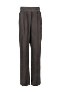Diesel men’s pantalone theck albg grey dark gray wide-leg trousers with soft flowing fabric and elastic waistband