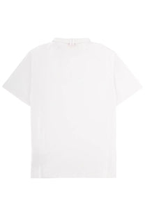 Diesel men’s white short-sleeved shirt kauko with collar and subtle seam details in lightweight fabric