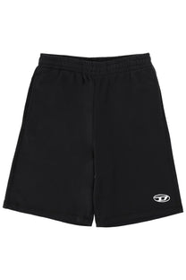 Diesel men’s black athletic shorts marshy iod with white logo on lower right leg designed for active wear
