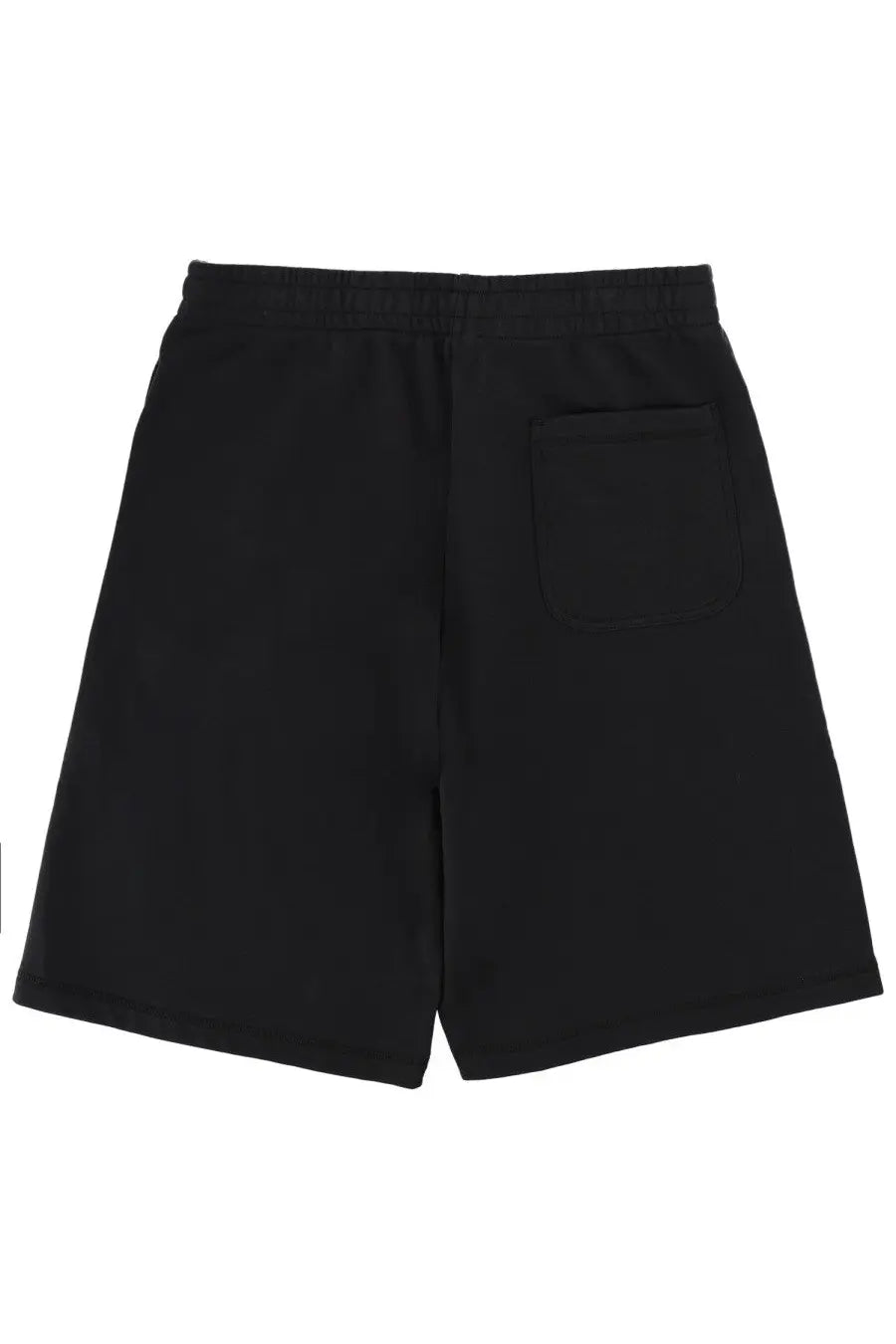 Back view of diesel men’s shorts marshy iod black made of cotton with an elastic waistband and single back pocket