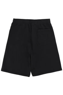 Back view of diesel men’s shorts marshy iod black made of cotton with an elastic waistband and single back pocket
