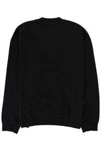 Diesel men’s black crewneck sweatshirt with ribbed cuffs and hem made from soft cotton blend material