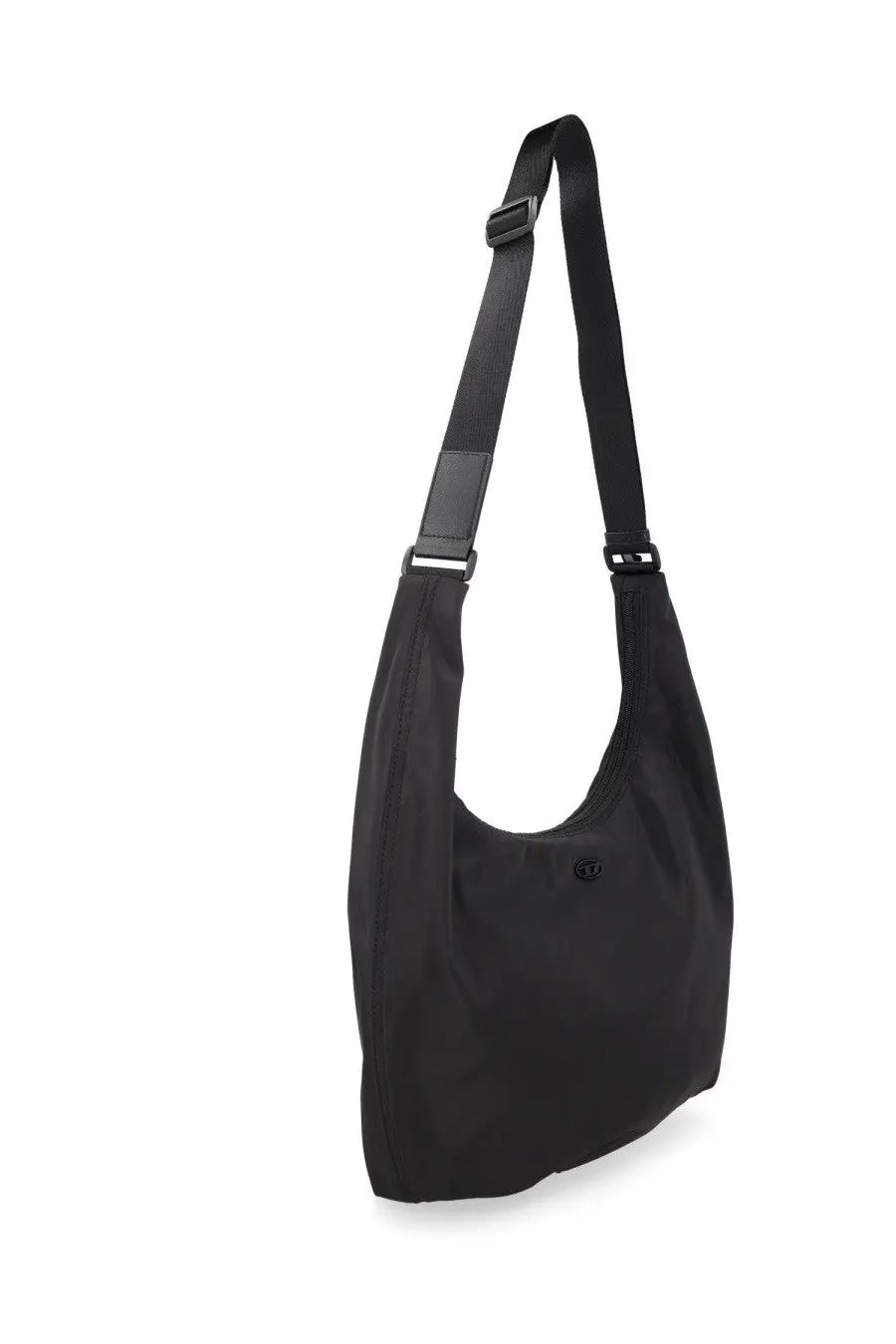 Diesel unisex borsa hobo pack black nylon shoulder bag with sleek minimalist design and adjustable strap