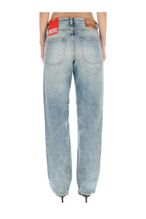 Diesel women’s ark jeans blue light-wash denim with relaxed straight-leg cut and visible stitching details