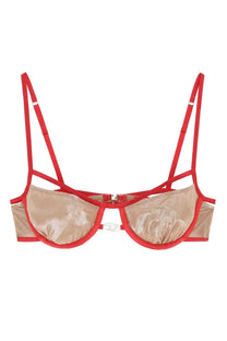 Diesel women’s bra cindy gft beige red and beige lace-trimmed bra with adjustable straps made of soft fabric