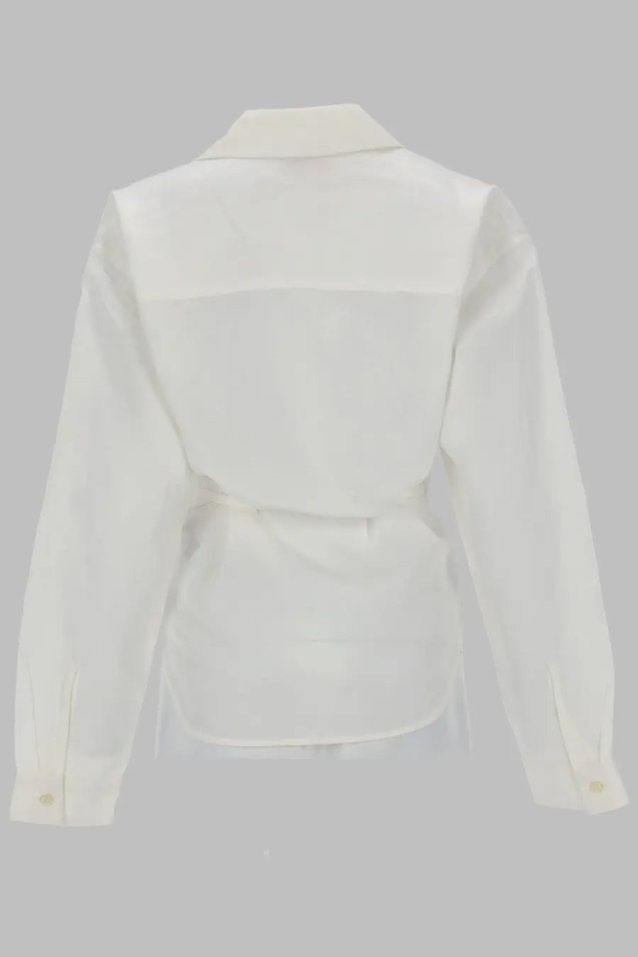 Diesel women’s camicia con chiusura portafoglio crisp white long-sleeved button-up shirt with classic collar and seams
