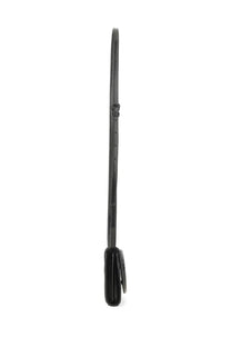 Diesel women’s clutch 1DR black leather crossbody bag with sleek minimalist design and subtle textured strap pattern