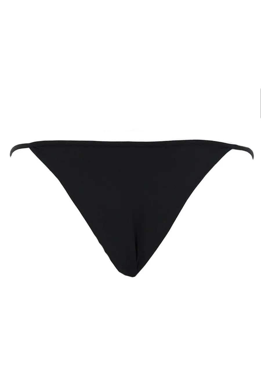 Diesel women’s ebbi dnm black bikini bottoms with black triangle design and thin adjustable straps visible from the back