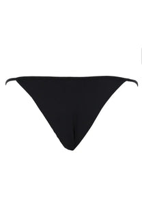 Diesel women’s ebbi dnm black bikini bottoms with black triangle design and thin adjustable straps visible from the back