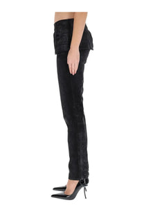 Diesel women’s hourjian black denim jeans with high-waisted straight leg cut and subtle fading details