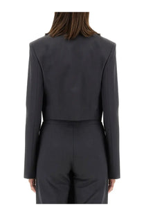 Diesel women’s black tailored blazer with structured shoulders and sleek modern cut in premium fabric
