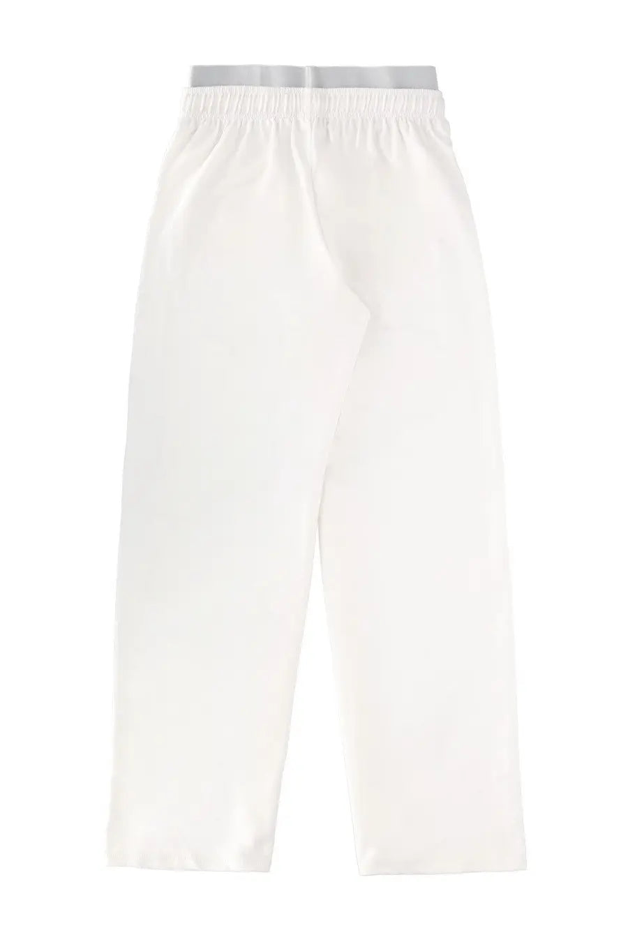 Diesel women’s jogger pants leslie pop white made of white satin with a light gray elastic waistband