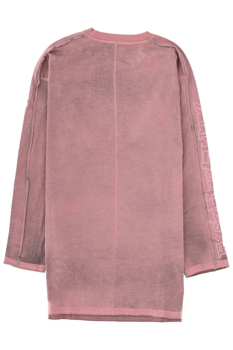 Diesel women’s mini dress Aliene Blue in dusty rose with long sleeves faded texture and subtle vertical seam detail