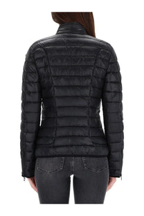 Diesel women’s pilot fem jacket black quilted puffer with high collar and sleek modern design