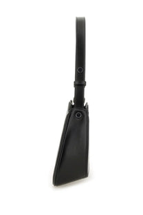 Diesel women’s black leather shoulder bag with sleek minimalist design and silver-toned hardware accents
