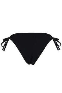 Diesel women’s black slip bikini bottom with black triangle cut and tied side ties for stylish swimwear
