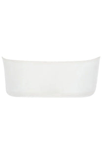 White translucent plastic tray with rounded edges and raised rim for diesel women’s ufsb melanie bandeau bra white packaging
