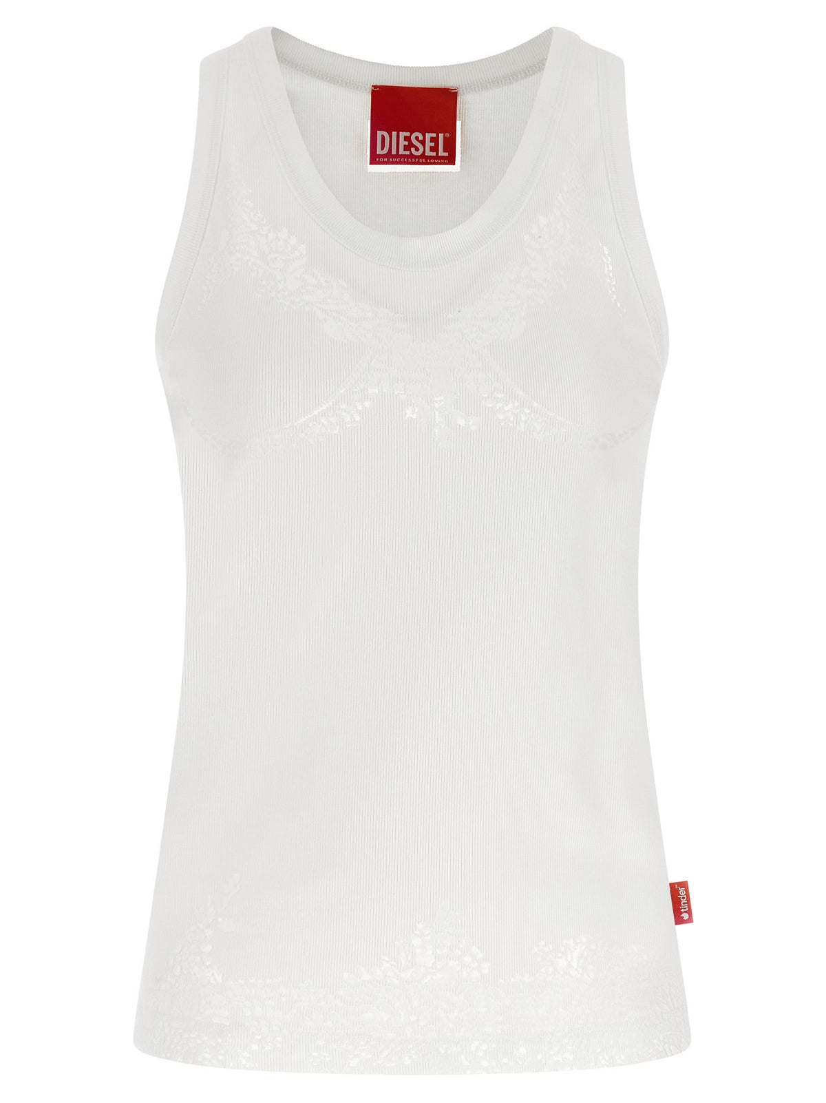 Diesel Diesel Tinder Pr Anki Lace Tank Top White