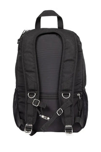 Dime x Eastpak men’s black nylon backpack with silver metal buckles and d-rings for everyday use