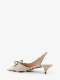 Dior Women's Dior Bow Leather Sandals Beige