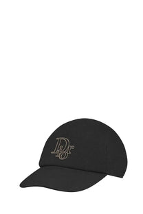 Black Dior baseball cap with metallic embroidered logo featured in Dior Men’s baseball hat blue product image