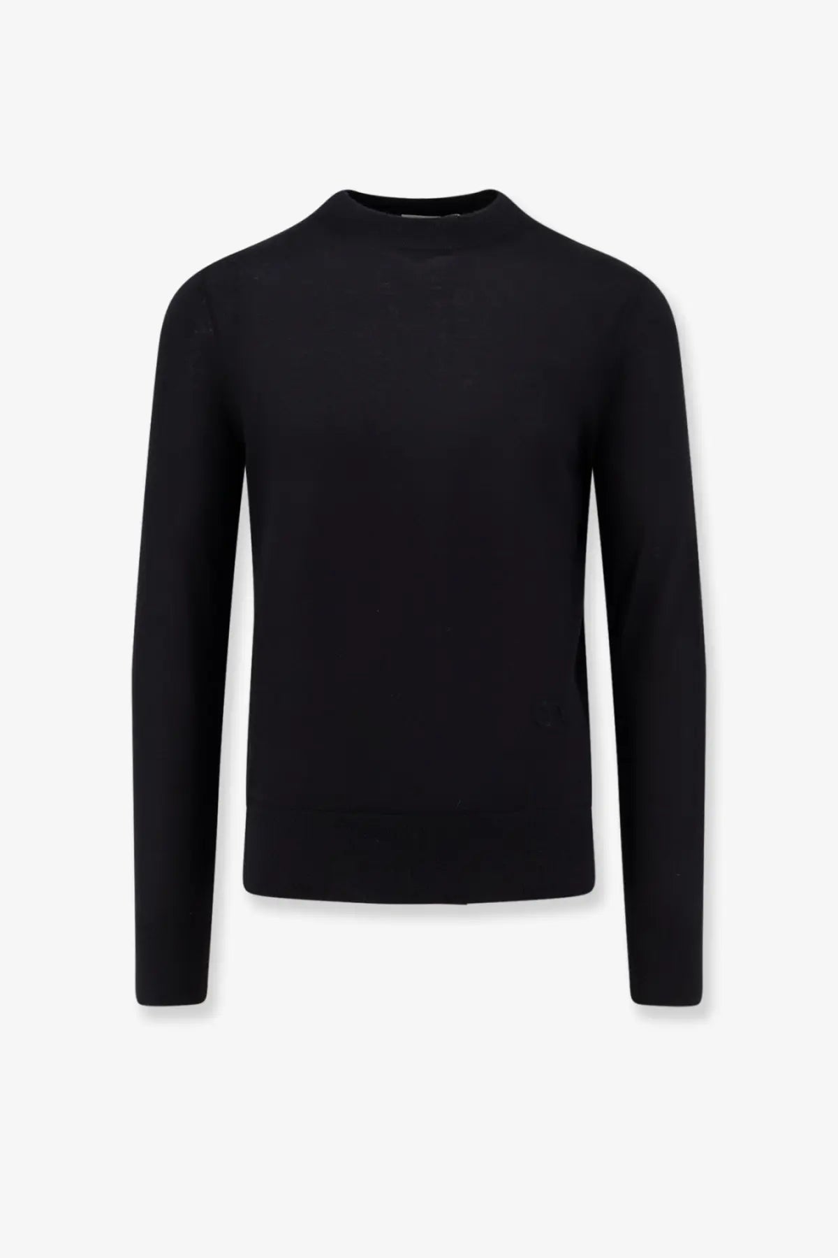 Dior men’s black cashmere sweater with long sleeves and smooth minimalist crew neck design