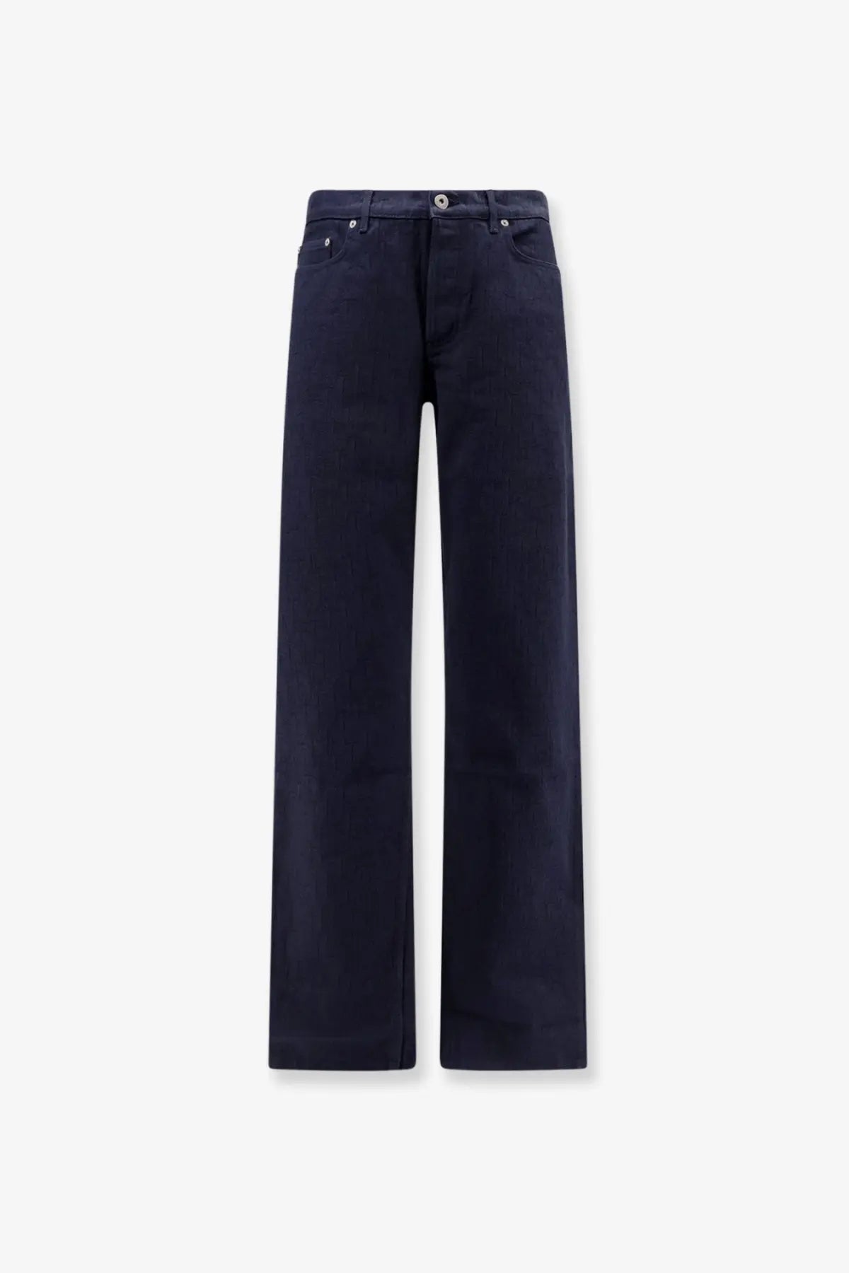 Dior men’s cotton jeans in dark indigo blue with straight-leg cut and classic five-pocket design
