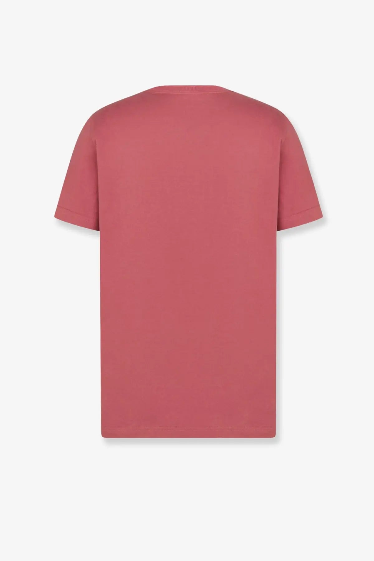 Dior men’s cotton shirt pink soft rose-colored plain t-shirt with classic crew neck and short sleeves