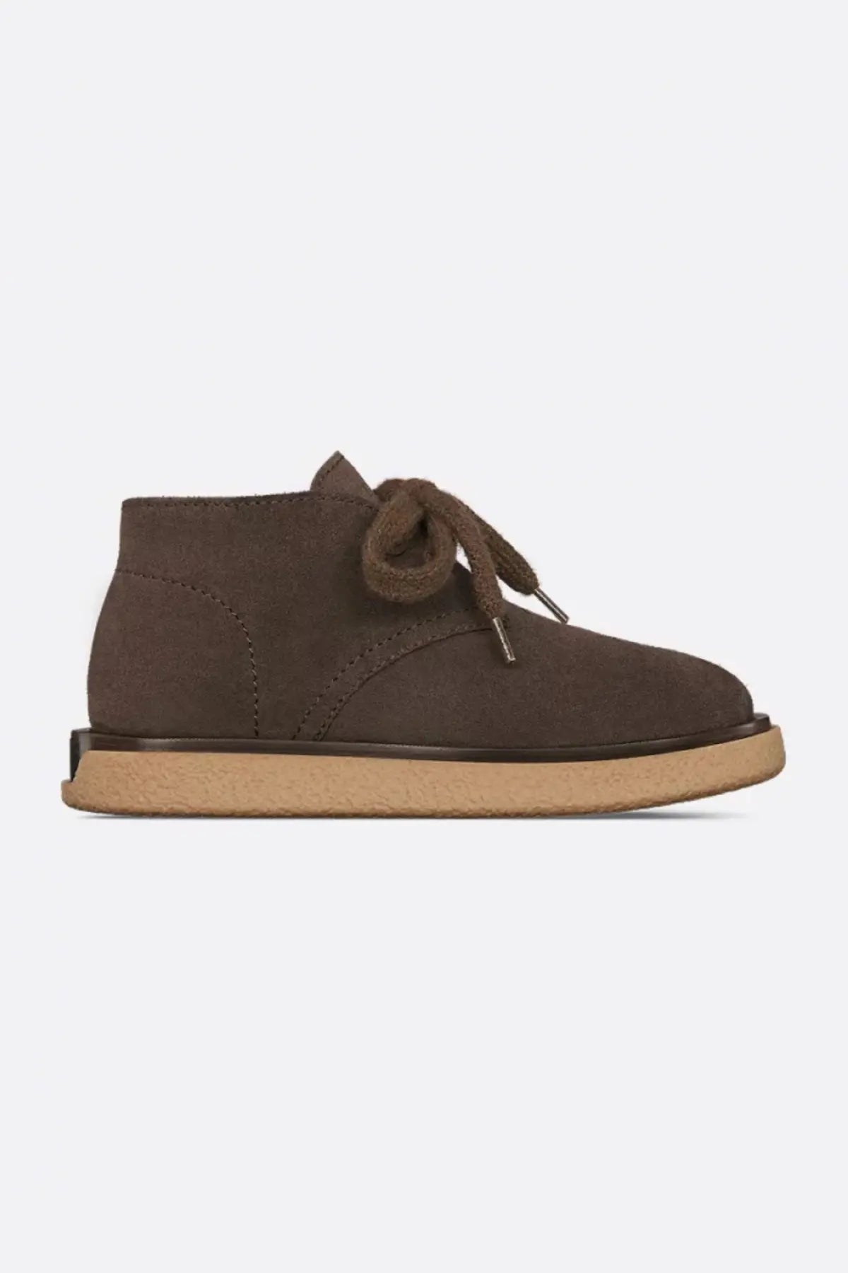 Dior men’s Scarpa Sahara Desert brown suede chukka boot with tan rubber sole and matching laces