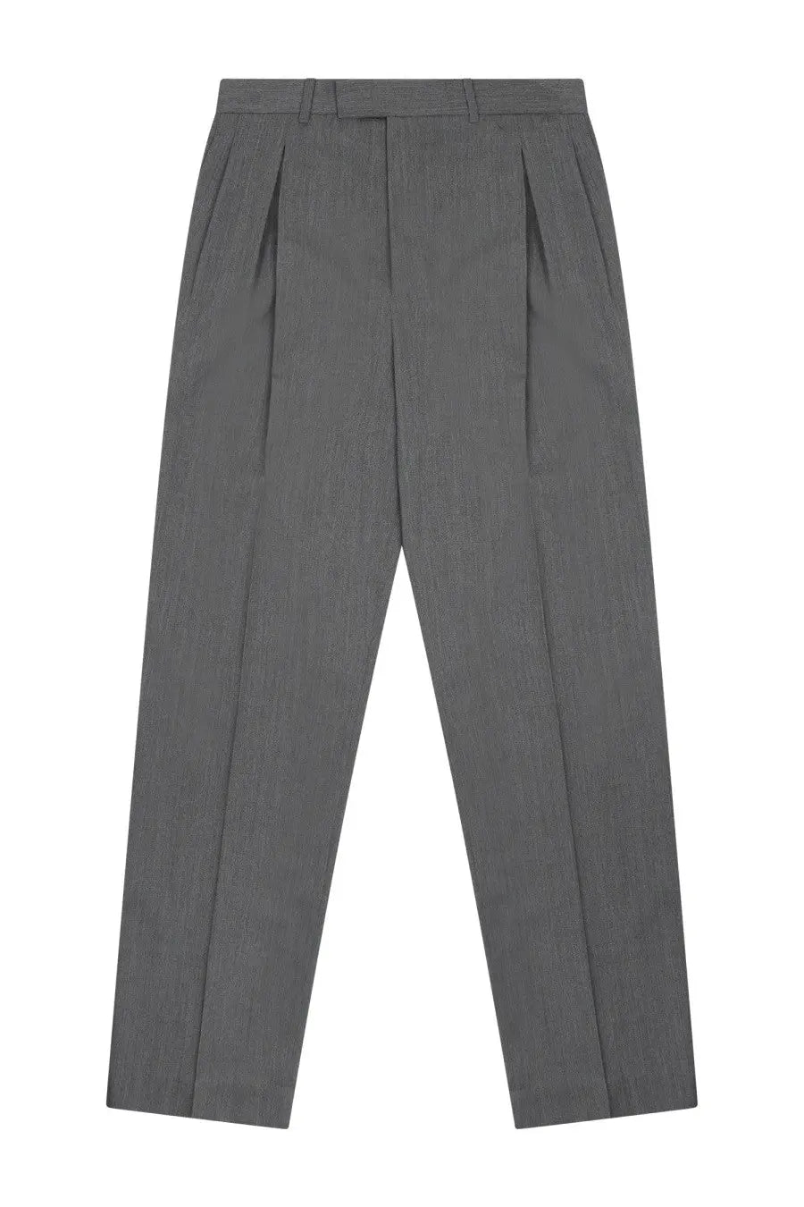 Gray pleated wool tailored pants with belt loops from Dior men’s collection