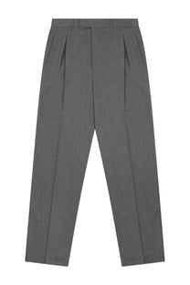 Gray pleated wool tailored pants with belt loops from Dior men’s collection