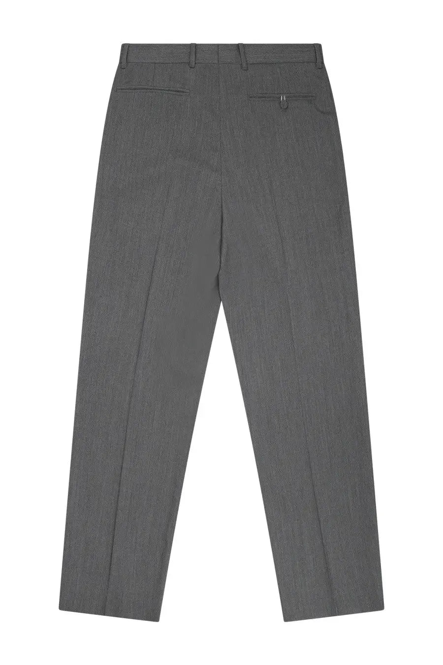 Dior men’s tailored pants grey in gray textured wool with classic fit and subtle vertical pinstripes
