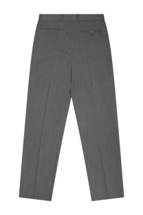 Dior men’s tailored pants grey in gray textured wool with classic fit and subtle vertical pinstripes