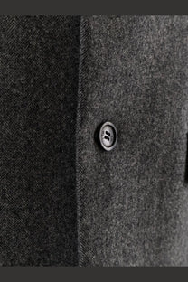 Dior men’s dark gray herringbone virgin wool blazer with metallic button perfect for formal wear
