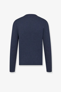 Navy blue long-sleeved Dior men’s sweater made from virgin wool for stylish warmth and comfort