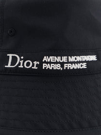 Dior Men's Dior Montaigne Cloche Hat in Technical Fabric Black