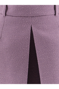 Dior Women's Bouclé Virgin Wool Blend Skirt Purple