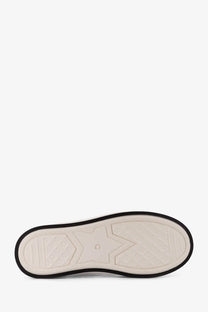 Dior women’s canvas walkndior sneakers with white rubber sole black trim and star shaped tread pattern