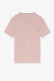 Dior women’s cotton shirt pink soft blush pink short-sleeved t-shirt with a simple crew neck design
