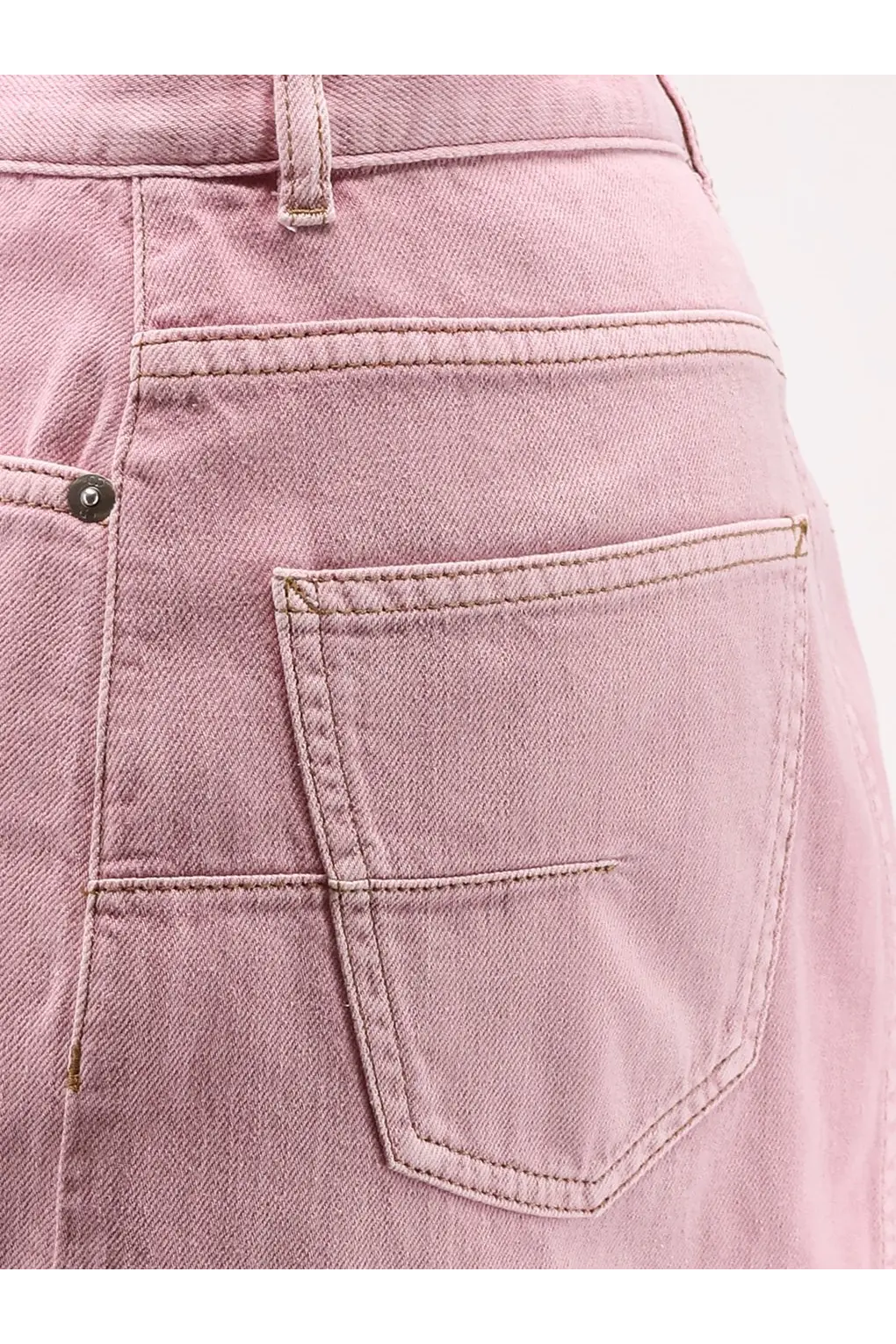 Pink denim jeans with classic five-pocket design and light stitching for dior womens cotton skirt pink collection